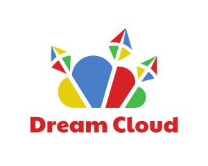 Colorful Cloud Kite logo design