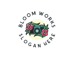 Flower Camera Photography logo design