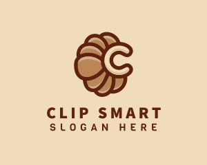 Croissant Letter C  logo design