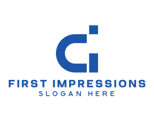 Blue Tech Letter CI logo