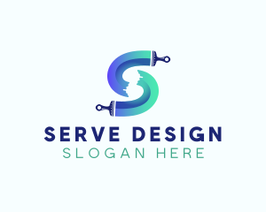 Home Painting Renovation Letter S logo design