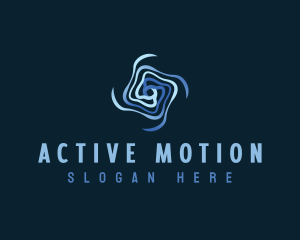 Motion Flow Vortex logo design