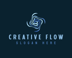 Motion Flow Vortex logo design