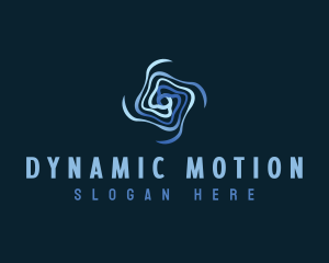 Motion Flow Vortex logo design