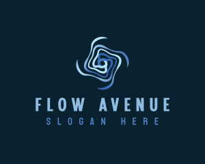 Motion Flow Vortex logo design