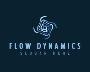 Motion Flow Vortex logo design