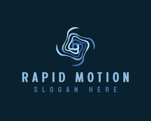 Motion Flow Vortex logo design