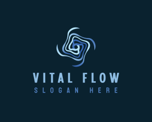 Motion Flow Vortex logo design