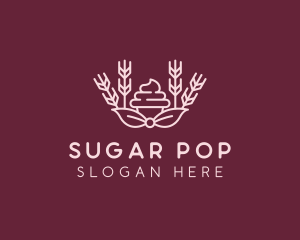 Wheat Cupcake Pastry logo design