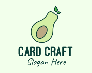 Organic Avocado Fruit logo design