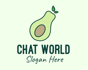 Organic Avocado Fruit logo design