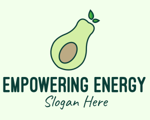 Organic Avocado Fruit logo design