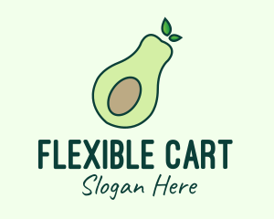 Organic Avocado Fruit logo design