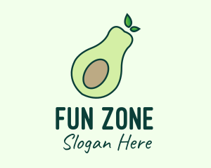 Organic Avocado Fruit logo design