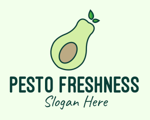 Organic Avocado Fruit logo design