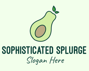 Organic Avocado Fruit logo design