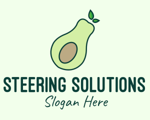 Organic Avocado Fruit logo design