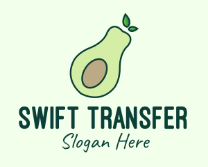 Organic Avocado Fruit logo design