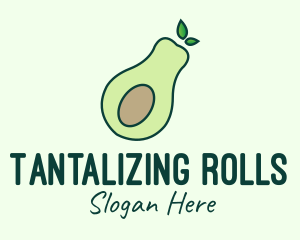 Organic Avocado Fruit logo design