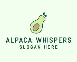 Organic Avocado Fruit logo design