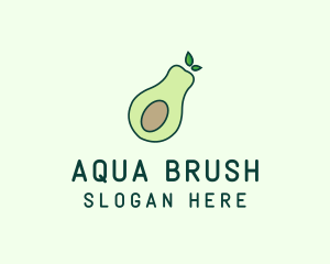 Organic Avocado Fruit logo design