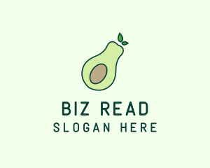 Organic Avocado Fruit logo design