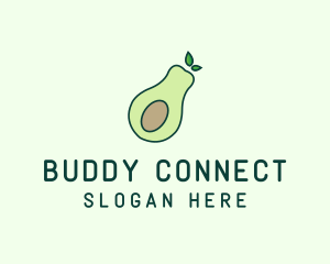 Organic Avocado Fruit logo design