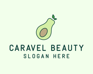 Organic Avocado Fruit logo design