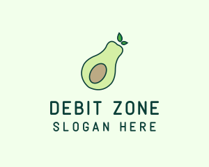 Organic Avocado Fruit logo design