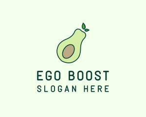 Organic Avocado Fruit logo design