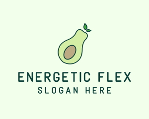 Organic Avocado Fruit logo design