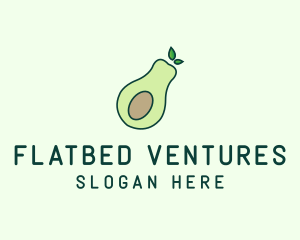 Organic Avocado Fruit logo design