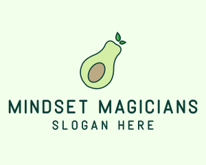 Organic Avocado Fruit logo design