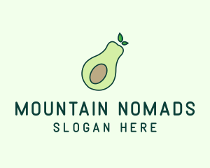 Organic Avocado Fruit logo design