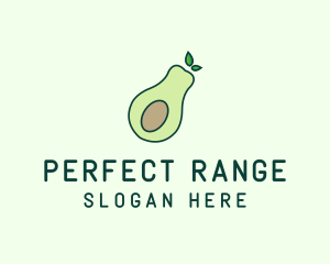 Organic Avocado Fruit logo design