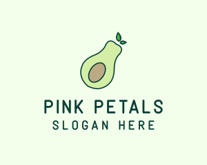 Organic Avocado Fruit logo design