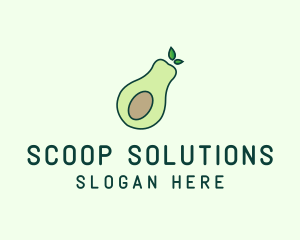 Organic Avocado Fruit logo design