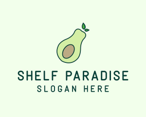 Organic Avocado Fruit logo design