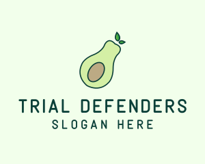 Organic Avocado Fruit logo design