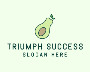 Organic Avocado Fruit logo design