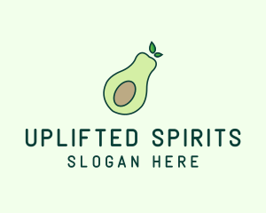 Organic Avocado Fruit logo design