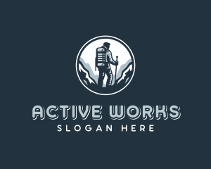 Survival Mountaineering Hike  logo design