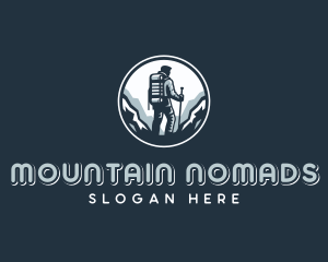 Survival Mountaineering Hike  logo design