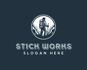 Survival Mountaineering Hike  logo design