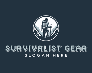 Survival Mountaineering Hike  logo design