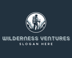 Survival Mountaineering Hike  logo design