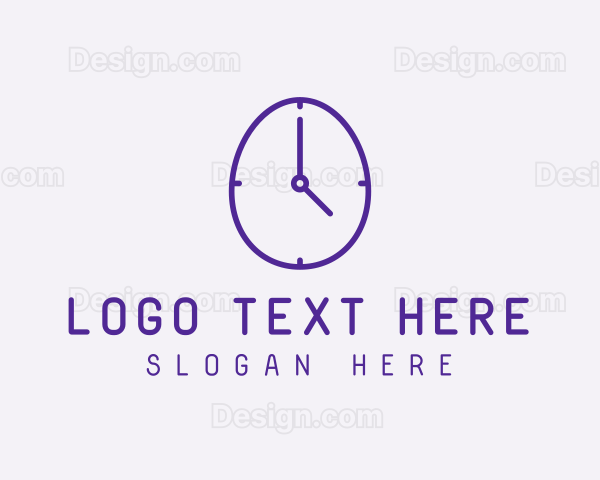 Purple Egg Clock Logo