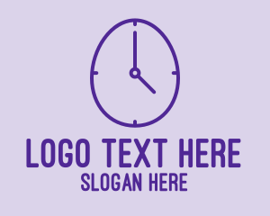 Purple Egg Clock  Logo