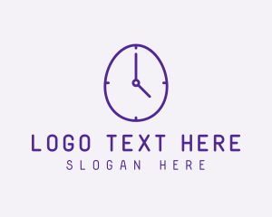 Purple Egg Clock  Logo