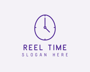 Purple Egg Clock  logo design